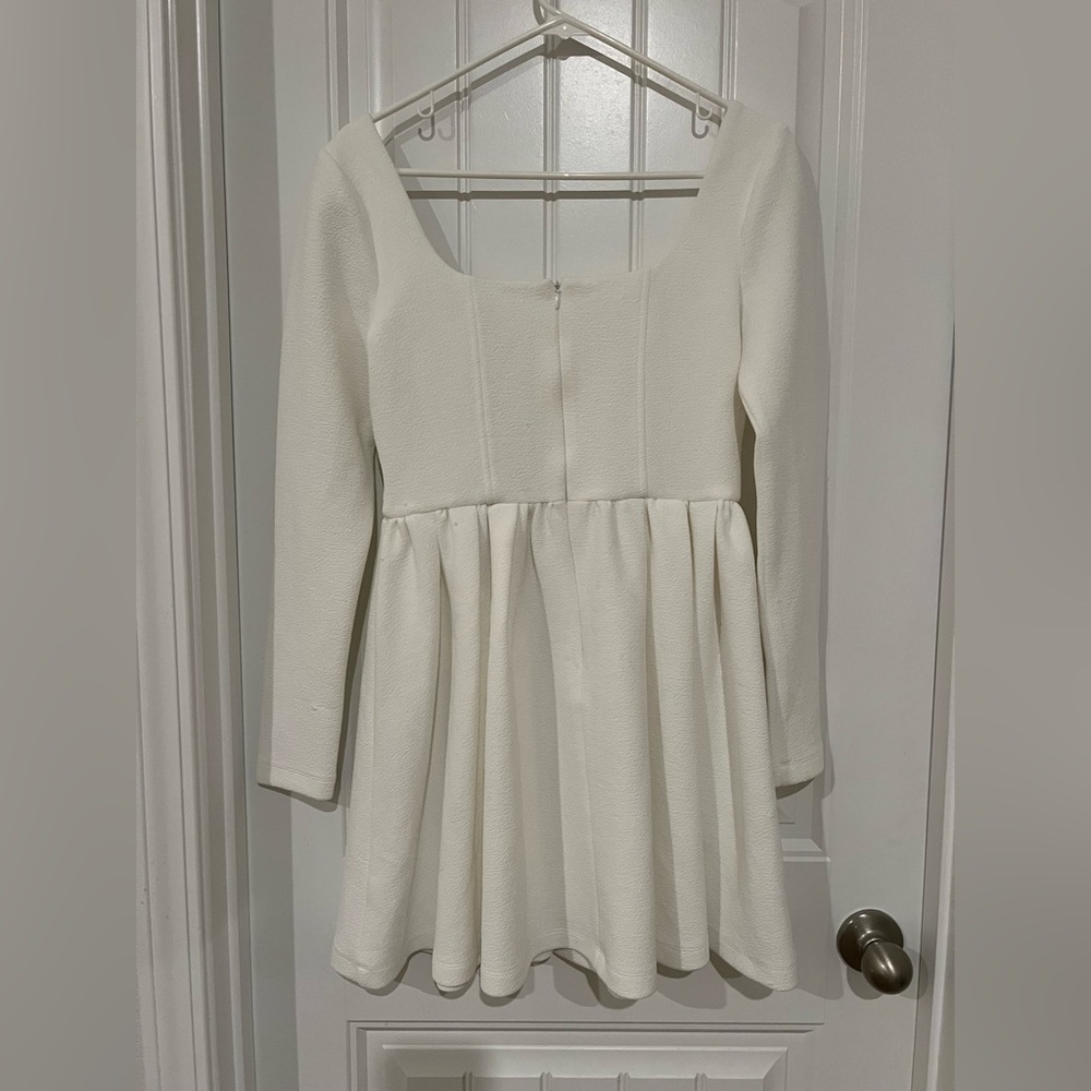 WAYF x Jourdan Sloane Jourdan Long Sleeve Mini Dress – Ivory – Size S - Picture 6 of 8